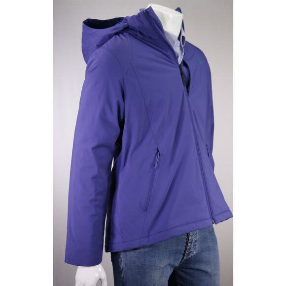The North Face Women's Purple Zip Front Primaloft Hooded Windwall Jacket XL - Picture 5 of 10